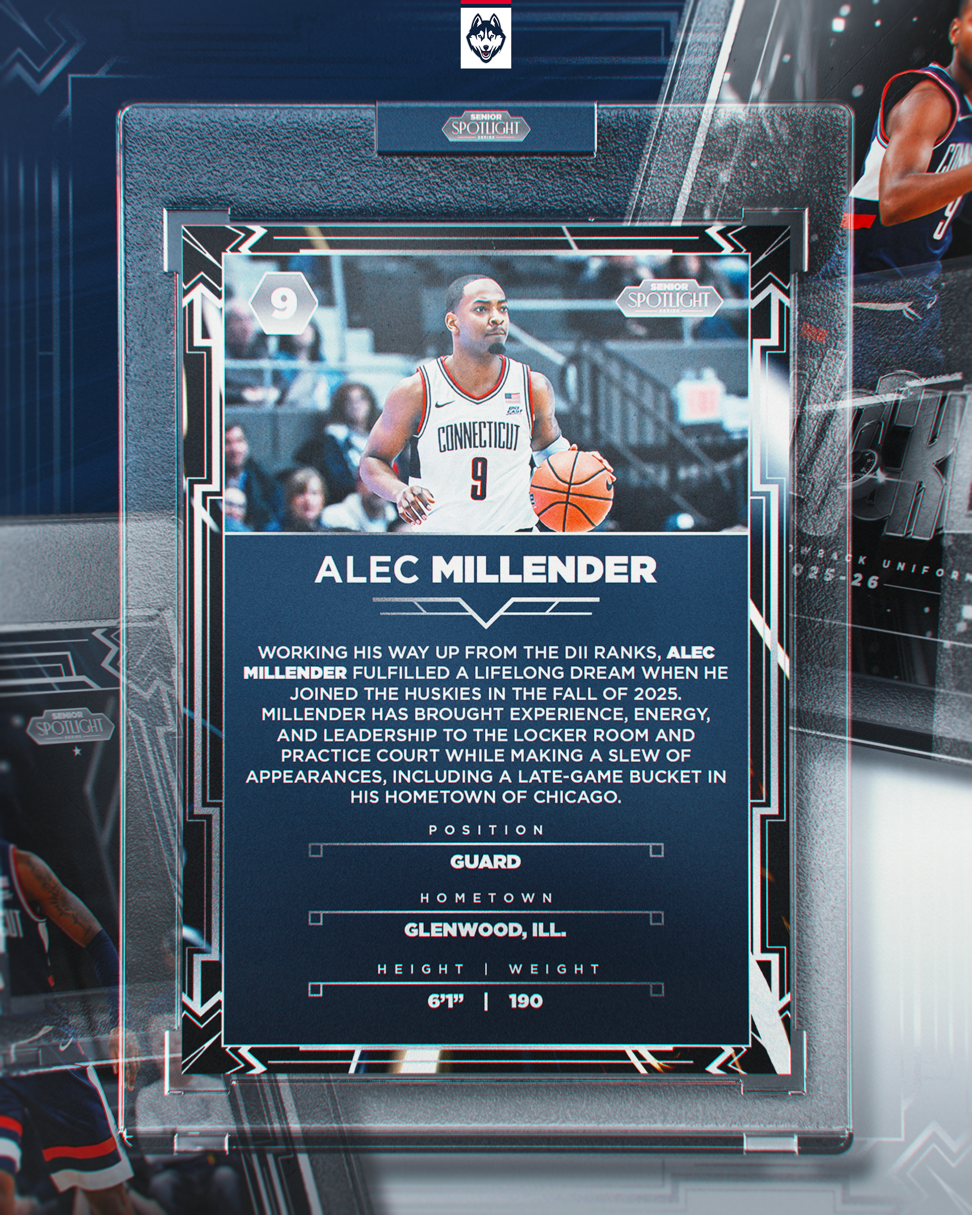 Pregame Player Spotlight Graphic // Alec Millender