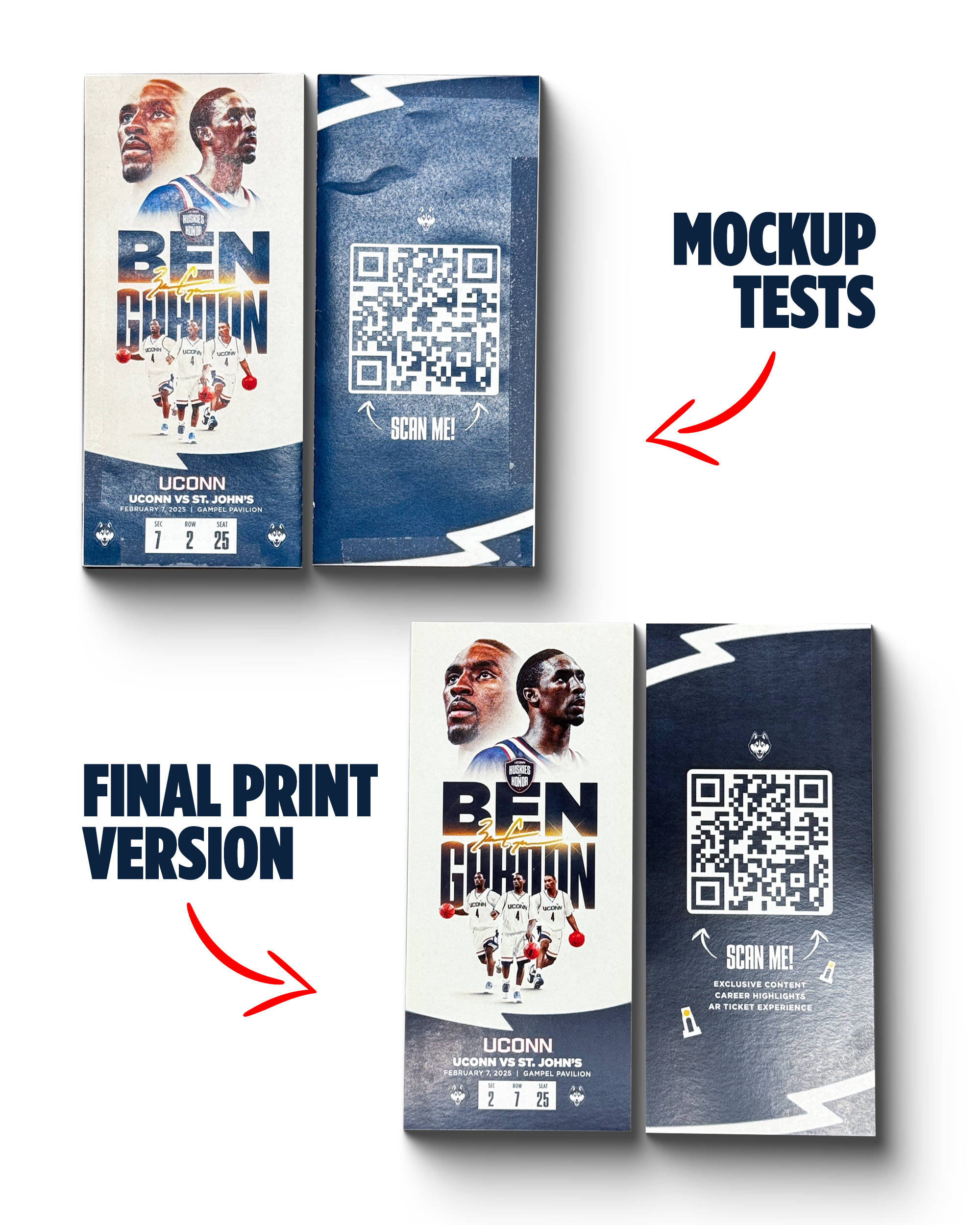 Iterated mockups for tech test and pitch demos